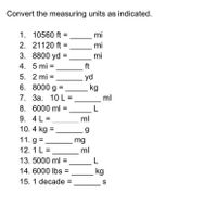 Answered: 7. За. 10 L%3D 8.6000 ml = ml ml | bartleby