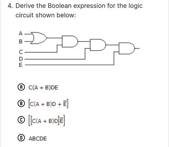 Answered: Derive the Boolean expression for the… | bartleby