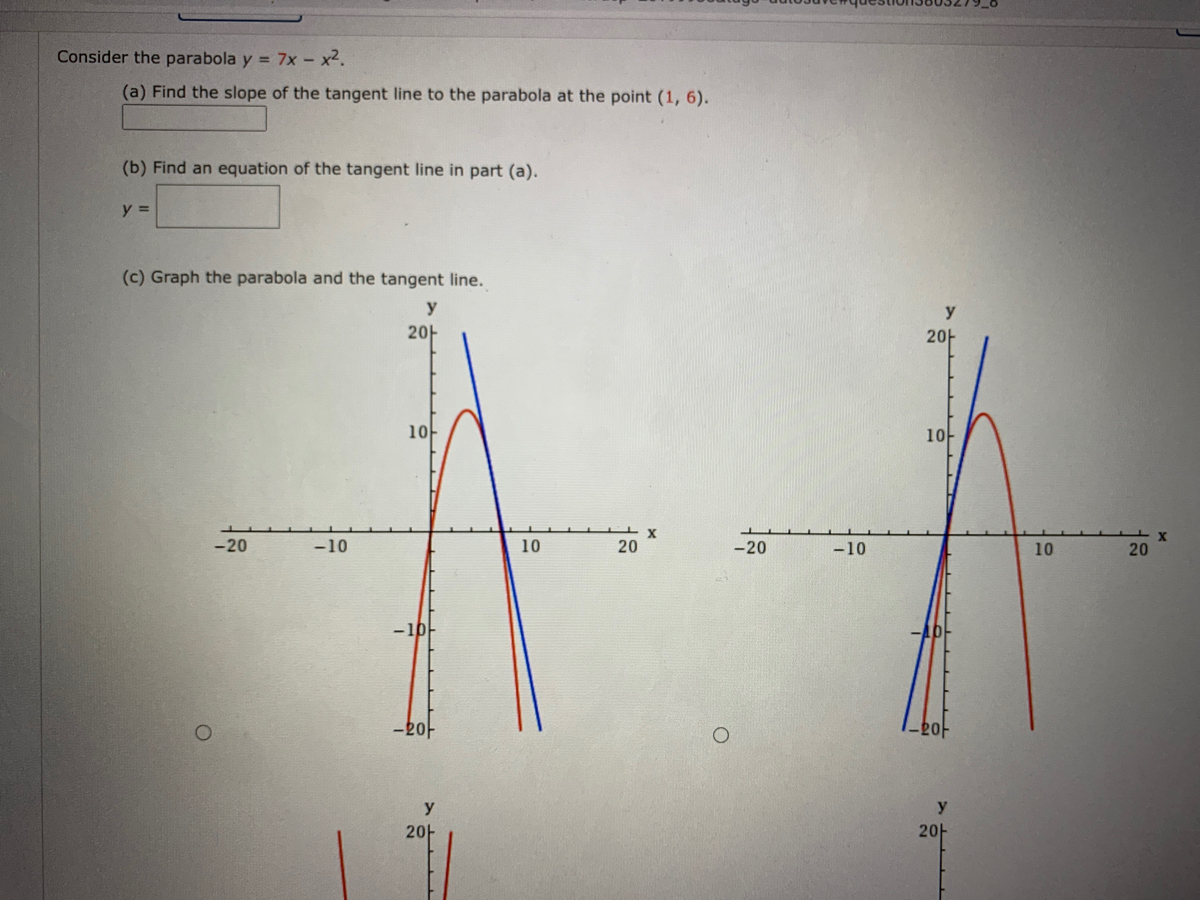 Answered Consider The Parabola Y 7x X2 A Bartleby