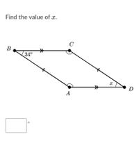 Answered: Find the value of x. | bartleby