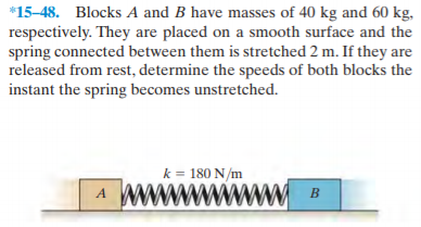 Answered: *15-48. Blocks A And B Have Masses Of… | Bartleby