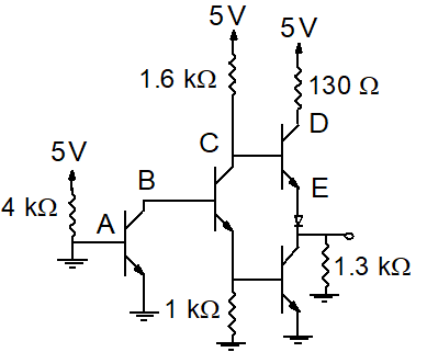 Answered: 5V 5V 1.6 kΩ 130 Ω 5V B V | bartleby