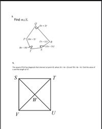 Answered: 3. Find mZS. ,(5x + 2)° P ((10x – 3)°… | bartleby