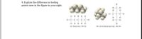 4. Explain the difference in boiling
points seen in the figure to your right.
H
H-C-H
H
H
H-C-C-C-H
H H H H H
н-с-с-с-с-с-н
H-C-H
H H HH H
H
(al Pentane (bp = 309A K)
(bi 22-Dimetty lpropane (bp = 282.7 K)
