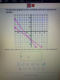 Answered: The two lines graphed on the coordinate… | bartleby