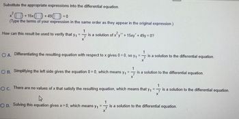 Answered: Verify By Substitution That The Given… | Bartleby