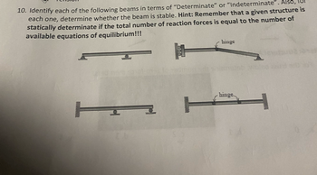 Answered: - Identify Each Of The Following Beams… | Bartleby