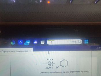 Guard™
What is the major product from the following series of reactions?
Q Search
258
0
******
1. Mg/THF
2. 00₂
3. H₂0*
4. SOCI₂
10:
Il app.honorlock.com is sharing y
(99+)
*