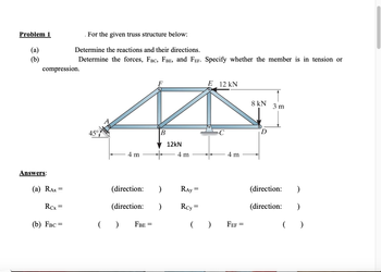 Answered: Problem 1 compression. Answers: For the… | bartleby