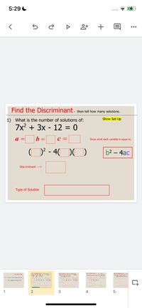 Answered: Find The Discriminant- Then Tell How… | Bartleby