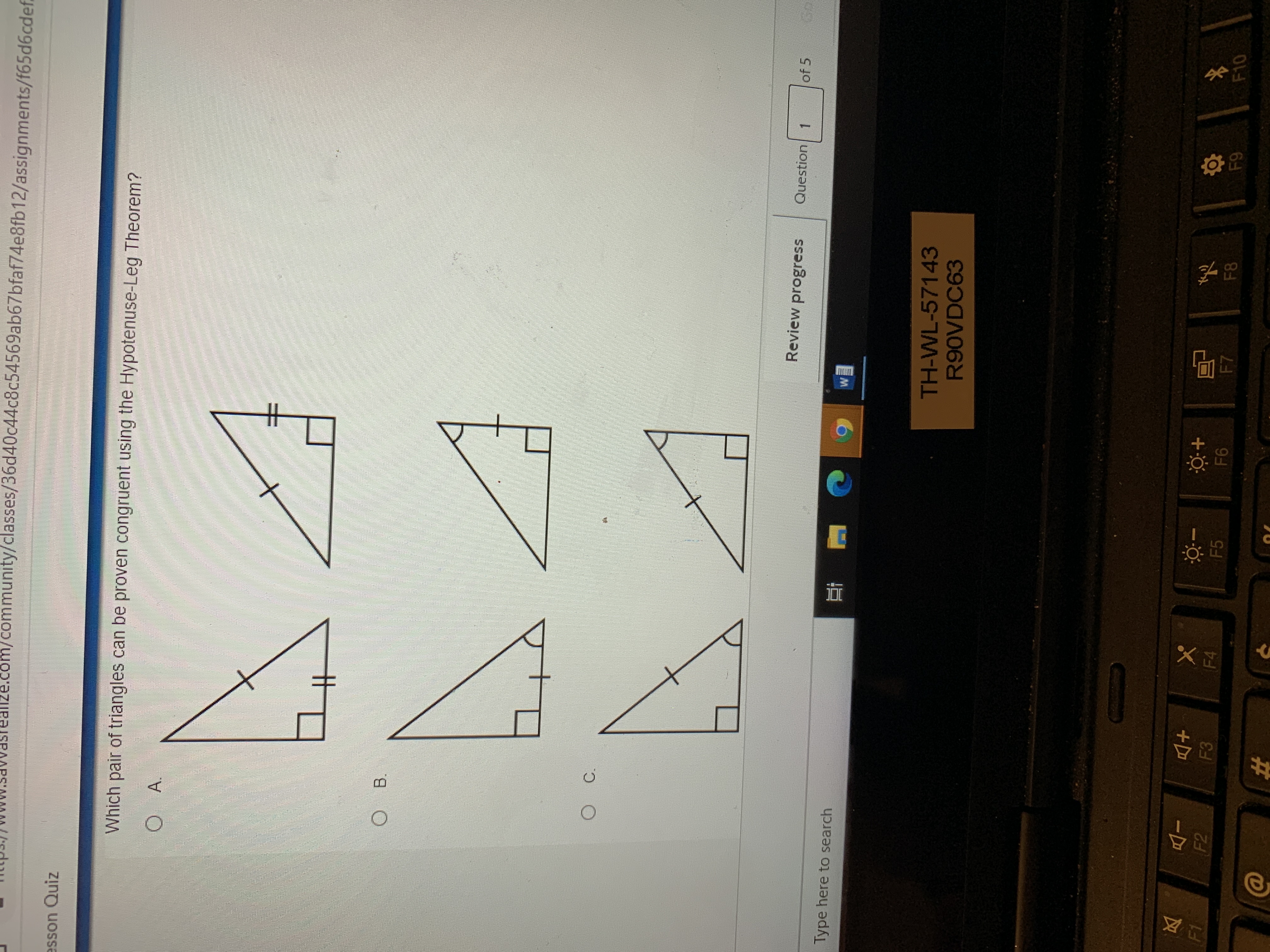 Answered: Which pair of triangles can be proven congruent using 