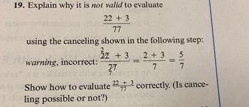 Answered: 19. Explain Why It Is Not Valid To… | Bartleby