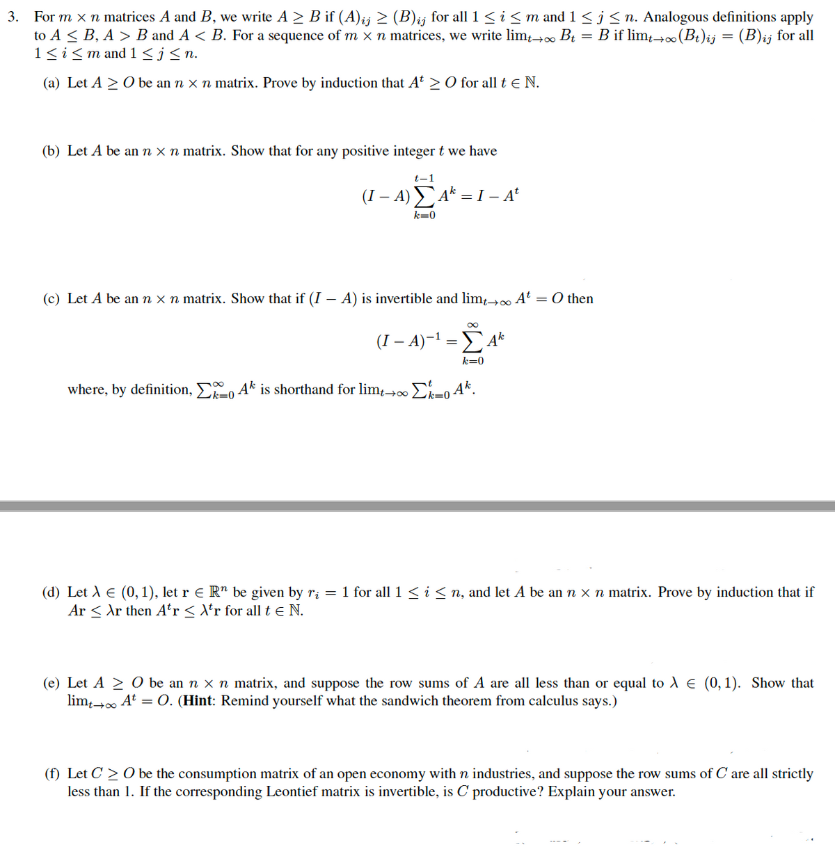 Solved 7. Given AE M. (F), let B the n x n matrix whose (i