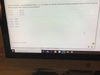 Find the test statistic, t, to test the hypothesis that u, = H,. Two samples are randomly selected and come from populations that are normal. The sample
statistics are given below. Round to three decimal places.
n= 14
X = 21
n2 = 12
X2 = 22
S1=2.5
$2 = 2.8
A. -0.909
B.
- 0.954
C. -1.558
D. -0.915
Click to select your answer.
02/16/21
Ch 2.1 Homework
P Type here to search
99+
a
Gip
立
