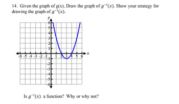 Answered: 14. Given the graph of g(x), Draw the… | bartleby