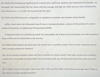 Solved 3. What is the average expected return and standard