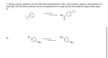 Answered: 3. Design Concise Syntheses For The… | Bartleby