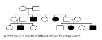 Answered: (2)What type of in inheritance pattern… | bartleby