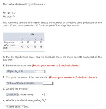 Answered: The Null And Alternate Hypotheses Are:… | Bartleby