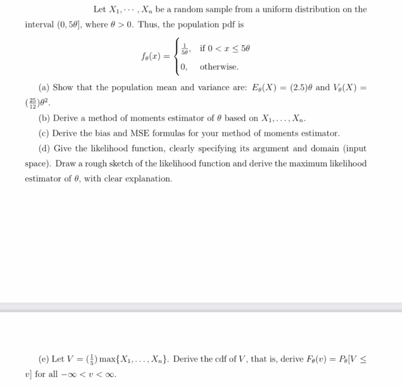Solved] Let X1,X2,,Xn be a sequence of random samples from a