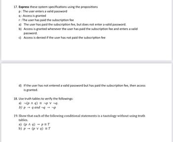 Answered: 17. Express These System Specifications… | Bartleby