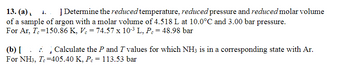 Answered: 13. (a) . ] Determine the reduced… | bartleby