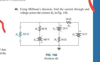 Answered: 40. Using Millman's Theorem, Find The… 