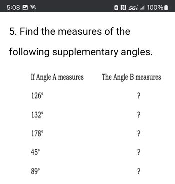 Answered: 5. Find The Measures Of The Following… | Bartleby