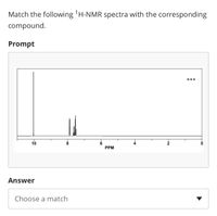 Answered Match The Following H Nmr Spectra With Bartleby