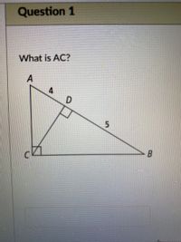 Question 1
What is AC?
D
5.
