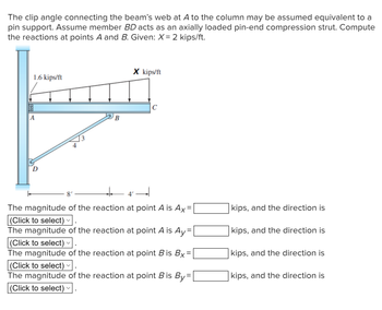 Answered: The Clip Angle Connecting The Beam's… | Bartleby