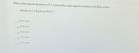 What is the osmotic pressure of 12.6 percent by mass aqueous solution of K2SO4 with a
density of 1.15 g/ml at 20 °C?
60.0 atm
A.
6.08 atm
O B.
7.02 atm
12.0 atm
O D.
50.0 atm
O E.
