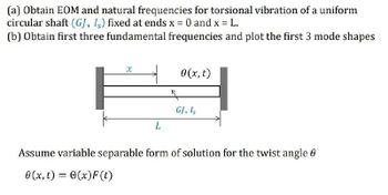 Answered: (a) Obtain EOM And Natural Frequencies… | Bartleby