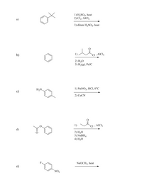 Answered: 1) H2SO4, heat 2) Cl2, AICI2 а) 3)… | bartleby