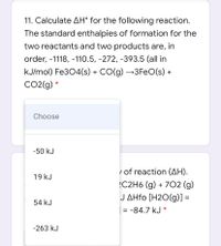 Answered 11. Calculate AH for the following bartleby