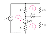 i2
1Ω
3Ω
3Ω
)6 V
iz
