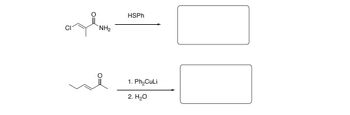 NH2
HSPh
1. Ph₂CuLi
2. H₂O