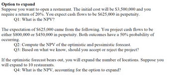 Answered: Suppose You Want To Open A Restaurant.… | Bartleby