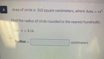 Answered: 4 Area Of Circle Is 513 Square… 