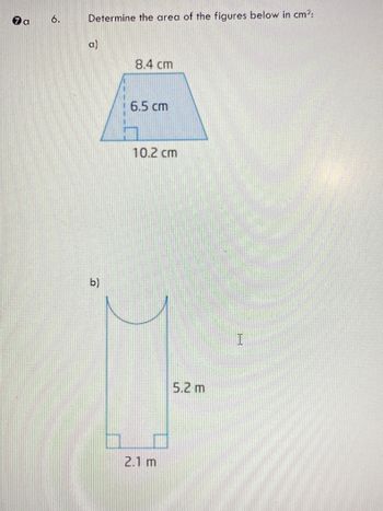 Answered: Determine The Area Of The Figures Below… | Bartleby