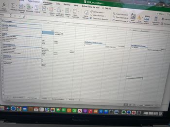 fx
Insert
Function
H31
5
1 Renting a copier
2
3 Inputs (for slow system)
4
Unit of time
Arrival rate
Service rate
21 Cost analysis
22 Employee cost/hr
23 Rental cost/hour
24
6
7
& Outputs
9 Direct outputs from inputs
10 Mean time between arrivals
11 Mean time per service
12 Traffic intensity
13
14 Summary measures
15 Expected number in system
16 Expected number in queue
17 Expected time in system
18 Expected time in queue
19 Percentage who don't wait in queue
20
25 Waiting cost/hour
26 Total Cost/hour
27
28
29
30
31
32
Page Layout
Σ..
?
AutoSum Recently Financial Logical
Used
34
35
36
37
38
39
41
42
43
44
45
46
47
48
x ✓ fx
▶
Ready
A
P12-10-Slow
0
P12-10-Fast
AUG
16
1
2
Formulas
A
Text
=1/85
=1/B6
=B5/B6
15
15
=812/(1-812)
-812^2/(1-812)
=815/85
=B16/85
=1-B12
-822 111
-825 111
B
P13-32
Date &
Time
hour
Data
v
Lookup &
Reference
="customers/"&unit
="customers/"&unit
unit&"s"
=unit&"s"
=unit&"s"
=unit&"s"
Review
Summary Output
Ө
C
V
Math &
Trig
View
More
Functions
customers
customers
P13-35
+
D
M08_qa_Colbert
SolverTable for Mac
Name
Manager
MacBook Pro
Define Name v
Use in Formula v
Create from Selection
E
Distribution of number in system
="n (customers)"
4
Tell me
=(1-$B$12) $B$12^E11
MAT
Trace Precedents
Trace Dependents
Remove Arrows ✓
F
P(n in system)
160
Show Error Watch
Formulas Checking Window
G
H
Distribution of time in queue
="t (in "&unit&"s)"
2
E
Share
Calculation Calculate
Options
+ 75%
Calculate
-$B$12*EXP(-$B$6 (1-$B$12) H11)
P(wait>t)