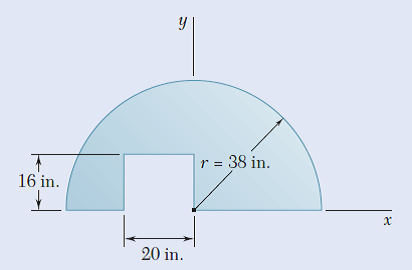 r = 38 in.
16 in.
20 in.
