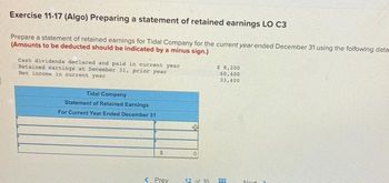 statement of retained earnings dividends declared