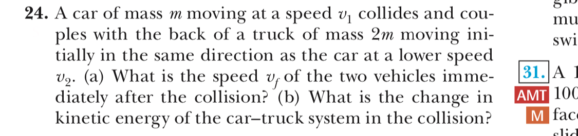 Answered 24 A Car Of Mass M Moving At A Speed… Bartleby