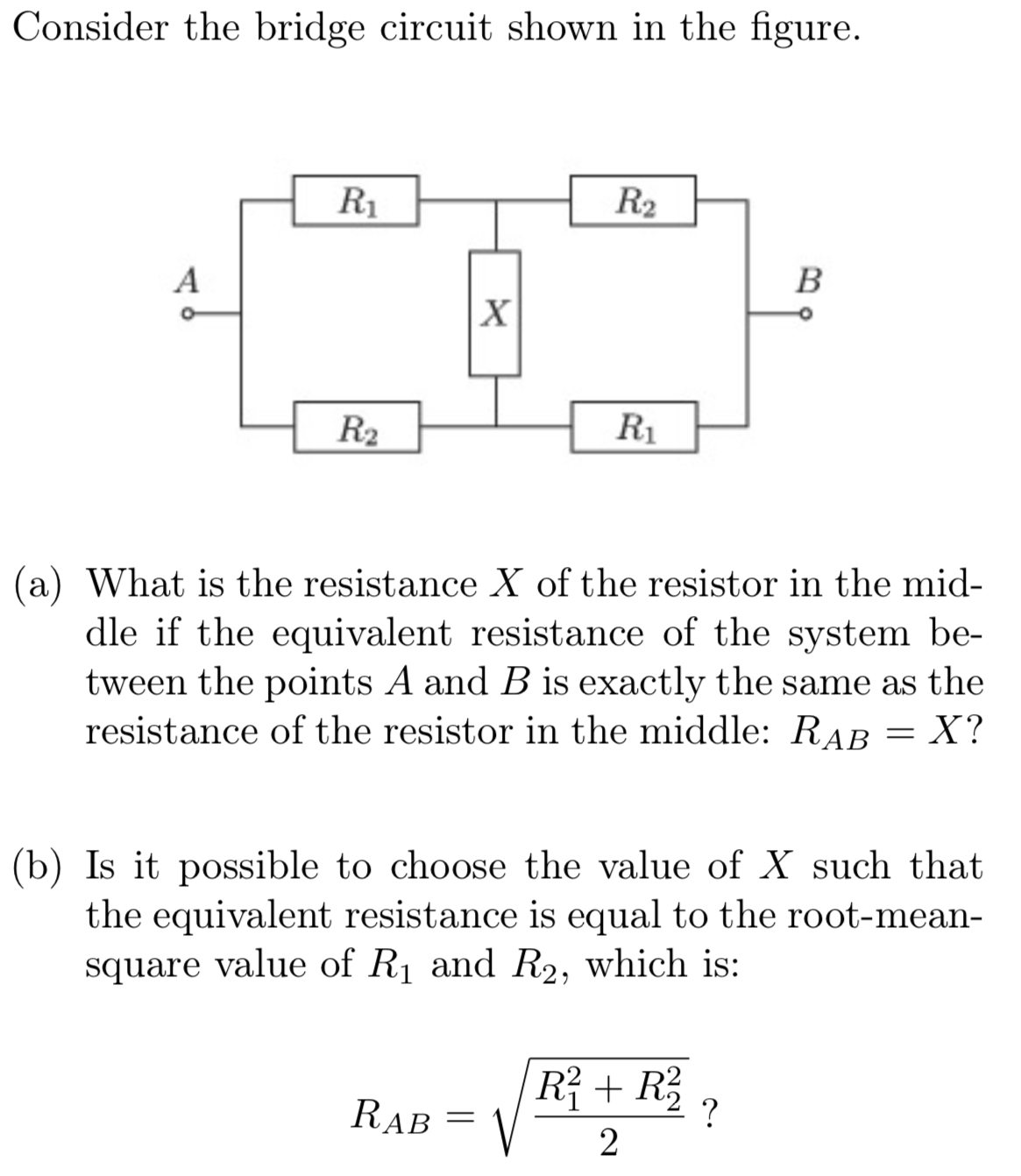 wheatstone bridge equivalent resistance