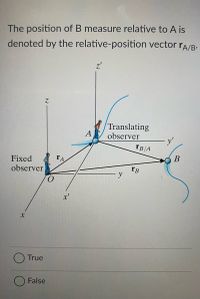 Answered: The Position Of B Measure Relative To A… | Bartleby