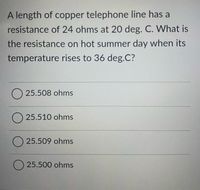 Determine the ohms-per-mil-foot of an aluminum conductor located