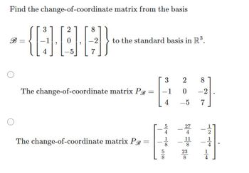 Answered: Find The Change-of-coordinate Matrix… | Bartleby