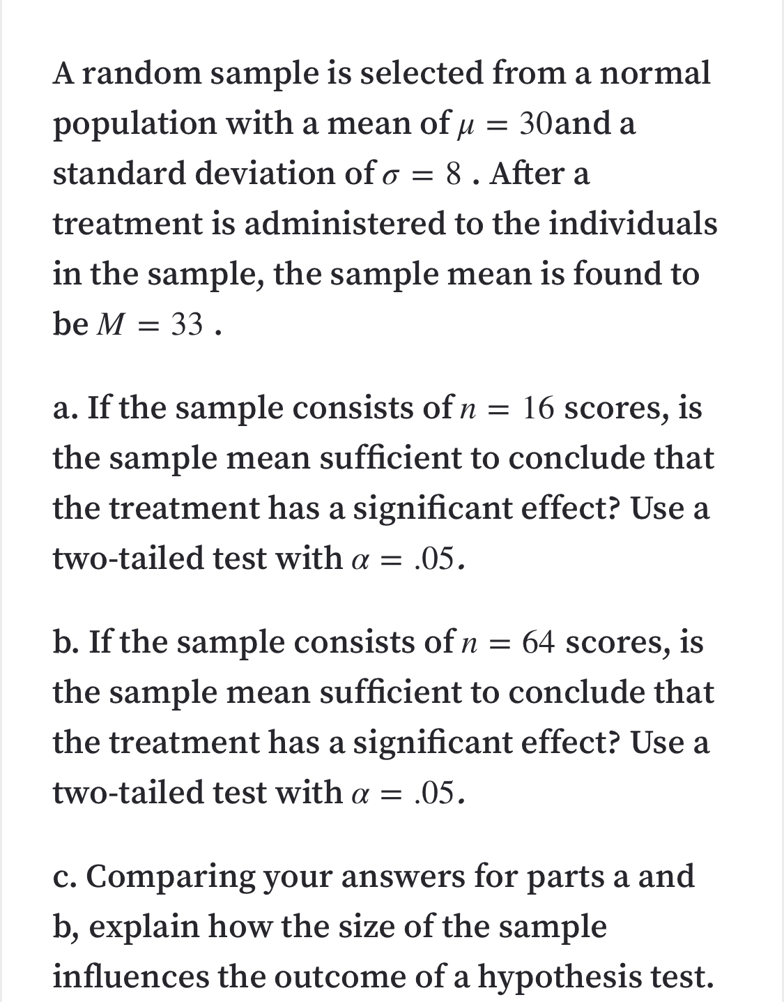 Answered: A random sample is selected from a… | bartleby