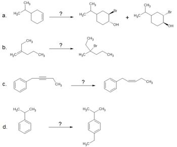 a.
b.
с.
d.
H3C
H2C
H.C.
CH3
CH3
CH3
CH3
?
?
CH3
?
H3C
H3C
?
CH3
CH3
Br
частнос
+
OH
CH3
H.C.
H3C
Br
CH3
CH3
CH3
Br
OH